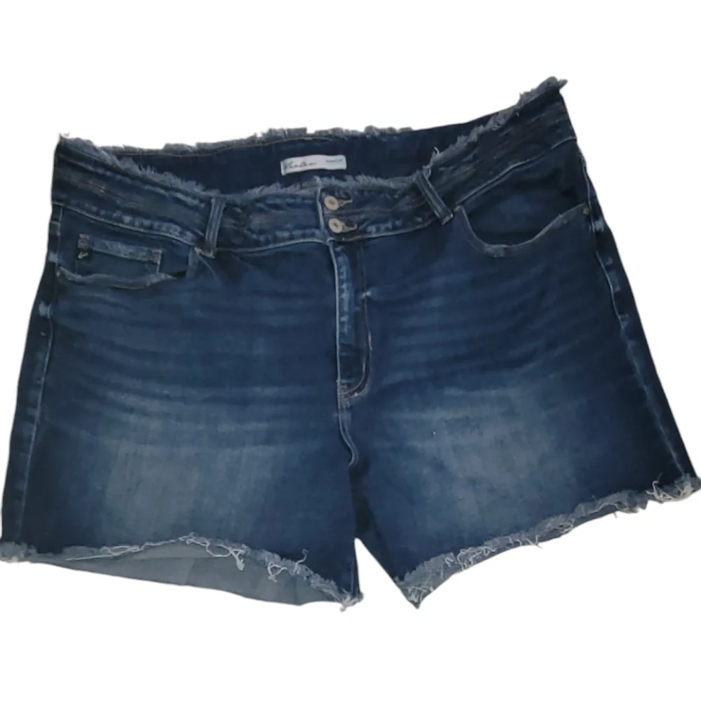 KanCan Denim Raw Edge Frayed Shorts